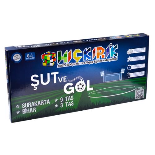 Şut ve Gol 4+1 (dokuz taş, üç taş,surakarta, bihar, şut ve gol) HIÇKIRIK AHŞAP OYUNCAK